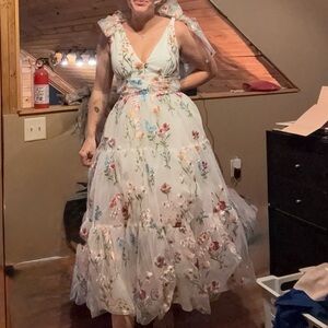 Jessa Kae Margaret Midi Dress White